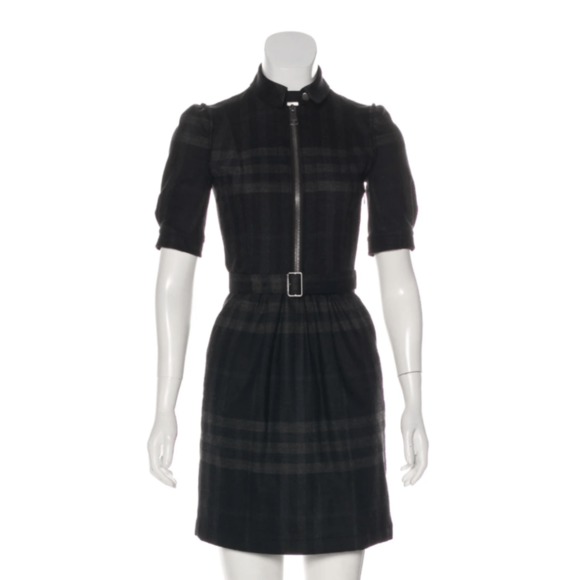 Burberry Dresses & Skirts - Burberry Brit Wool Plaid Trench Dress